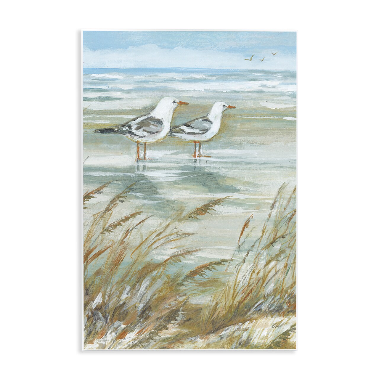 Stupell Industries Seagull Pair Standing On Beach Wall Plaque By Susan Winget
